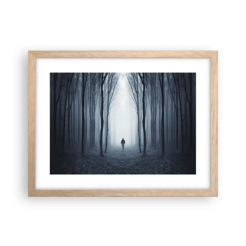 Een poster in een licht eiken lijst - En alles is eenvoudig en duidelijk - 40x30 cm