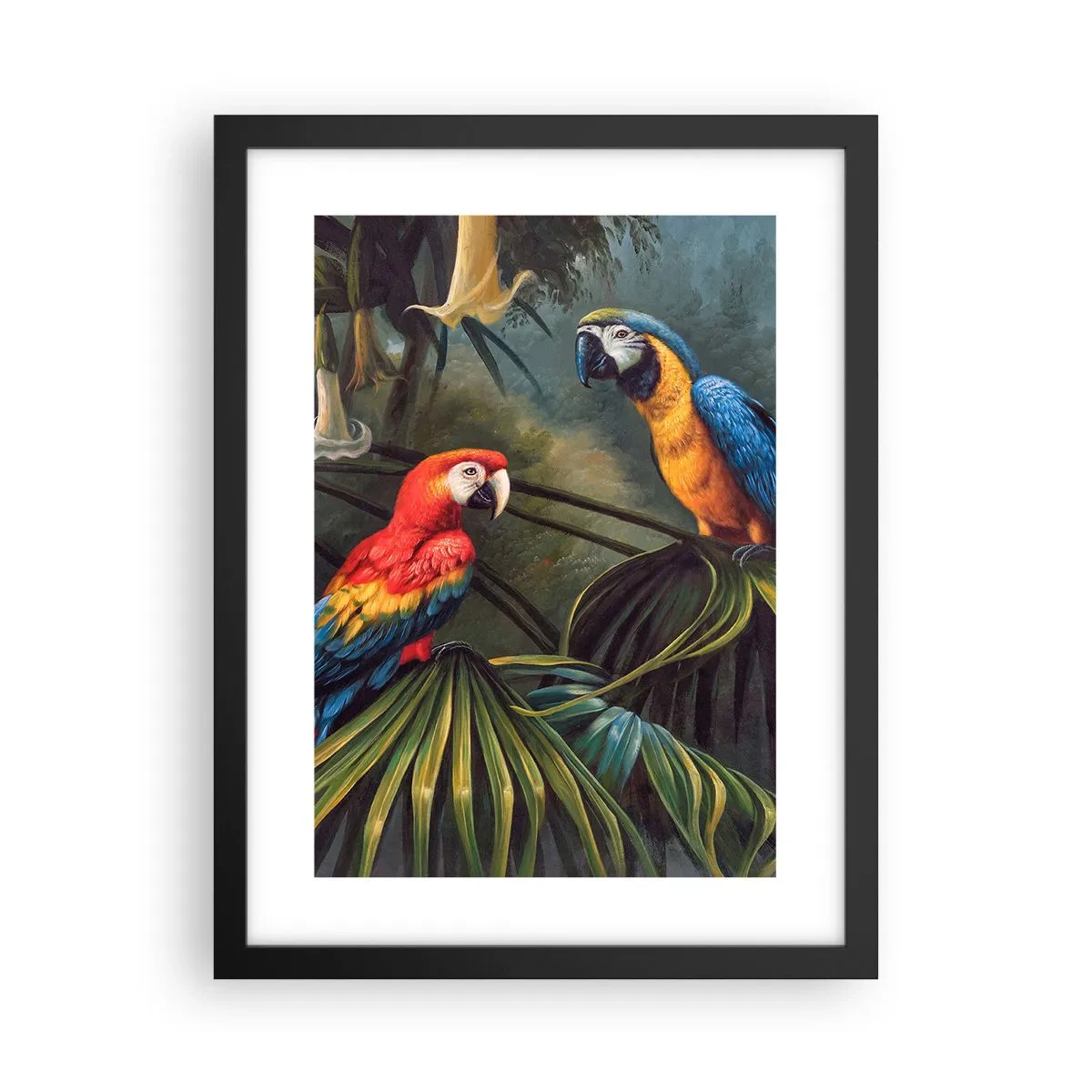 Poster in een zwarte lijst - Romantiek in de tropen - 30x40 cm