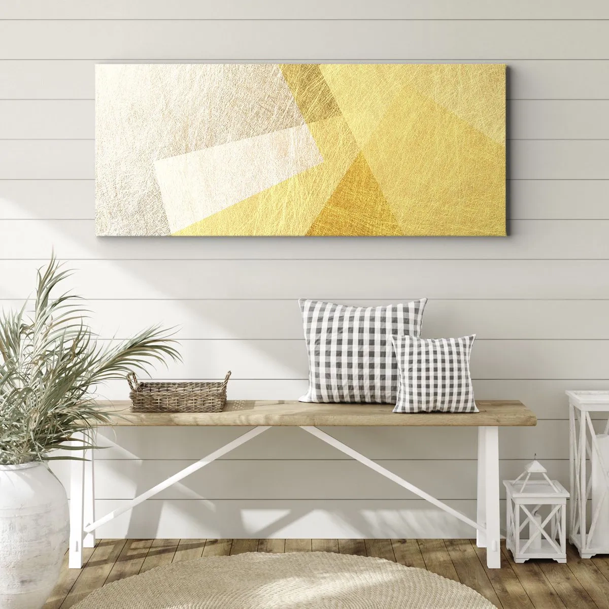 Schilderen op canvas - Geometrie weer - 100x40 cm