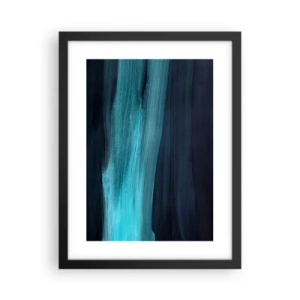 Poster in een zwarte lijst - Ga met de stroom mee - 30x40 cm