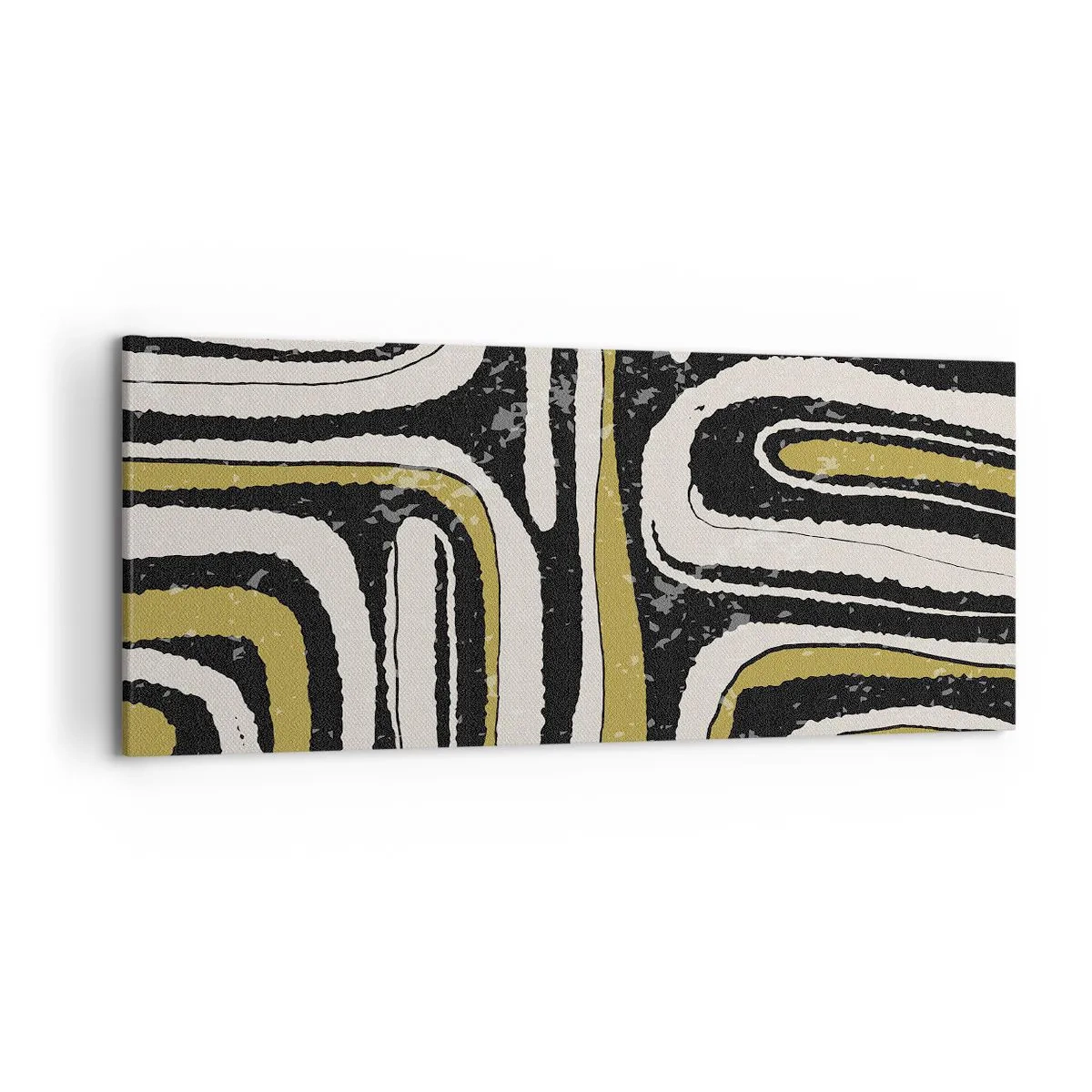 Schilderen op canvas - Compositie: wegen en steegjes - 120x50 cm