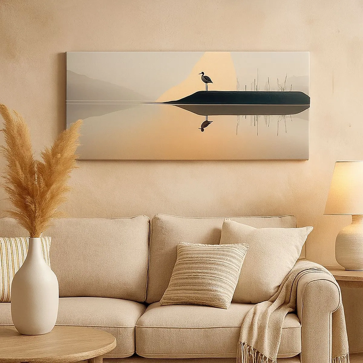 Schilderen op canvas - Heer op het meer - 100x40 cm