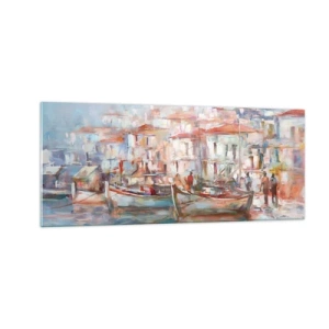 Schilderen op glas - Pastel vakantie - 100x40 cm