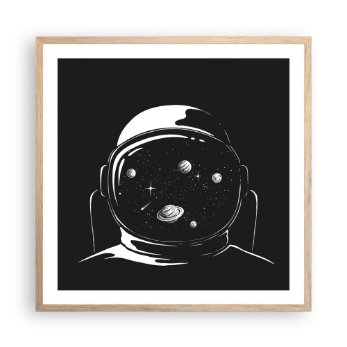 Een poster in een licht eiken lijst - Mooi uitzicht - 60x60 cm