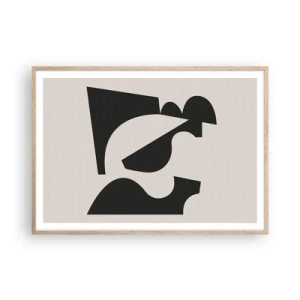Een poster in een licht eiken lijst - Voor zelfassemblage - 100x70 cm