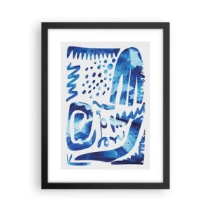 Poster in een zwarte lijst - Terug naar de wortels - 30x40 cm