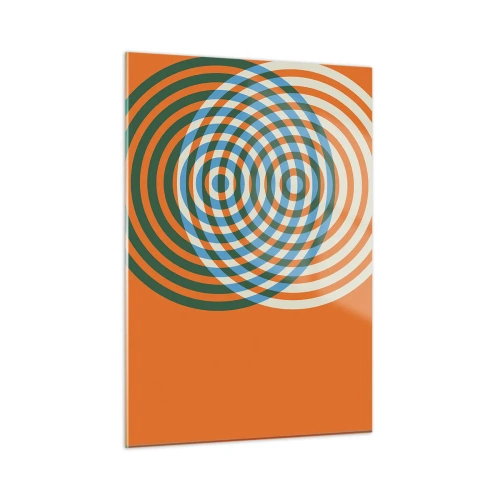 Schilderen op glas - Abstracte circulaire variatie - 50x70 cm