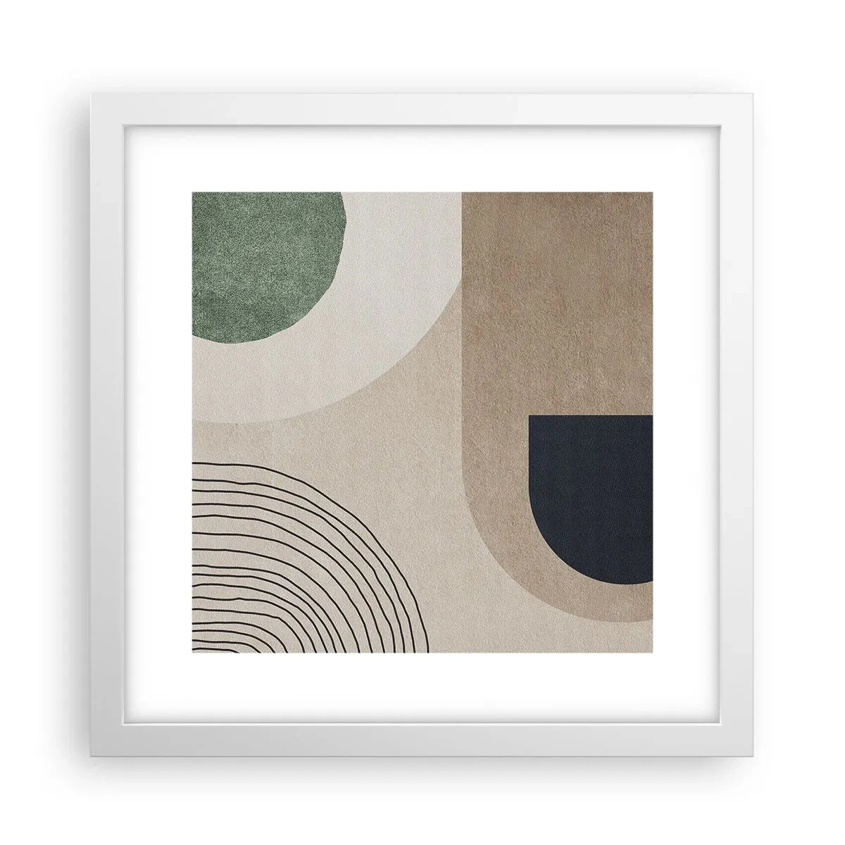 Poster in een witte lijst - De zachtheid van het ovaal - 30x30 cm