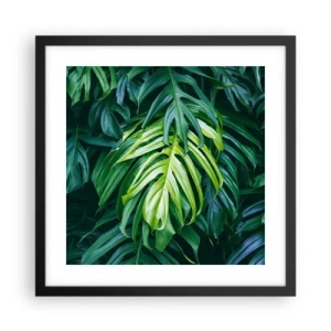Poster in een zwarte lijst - Dompel jezelf onder in de frisheid - 40x40 cm