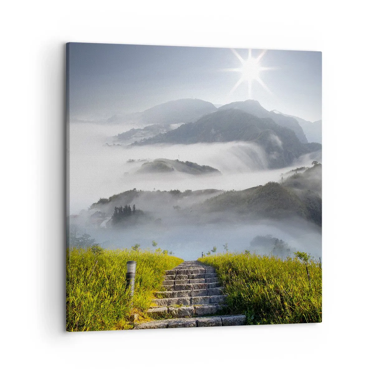 Schilderen op canvas - Nog steeds tot in de wolken - 50x50 cm