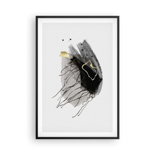 Poster in een zwarte lijst - In zwart en goud - 61x91 cm