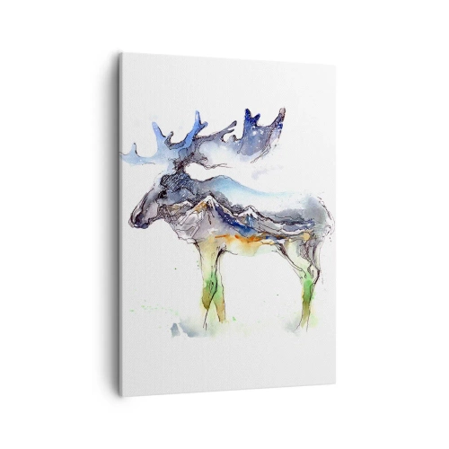 Schilderen op canvas - De held van een winters verhaal - 50x70 cm