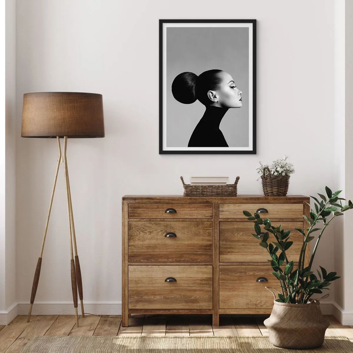 Poster in een zwarte lijst - Moderne Nefertiti - 30x40 cm