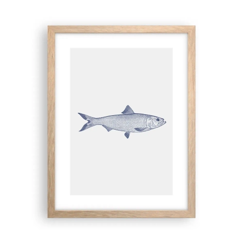 Een poster in een licht eiken lijst - Groeten uit de noordelijke zeeën - 30x40 cm