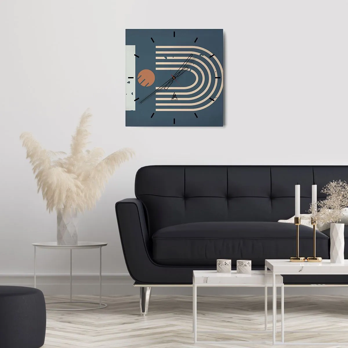 Wandklok - Klok - Geometrie op de granaatappel - 30x30 cm
