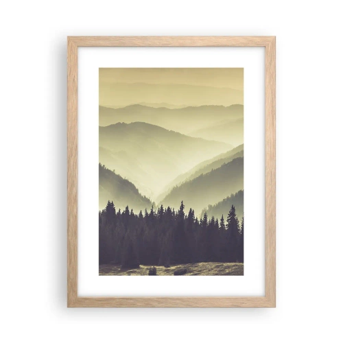 Een poster in een licht eiken lijst - Achter de zeven bergen... - 30x40 cm