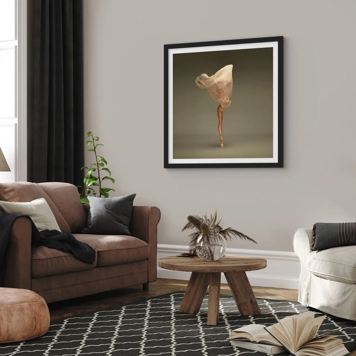 Poster in een zwarte lijst - Het zal snel omhoog vliegen - 30x30 cm