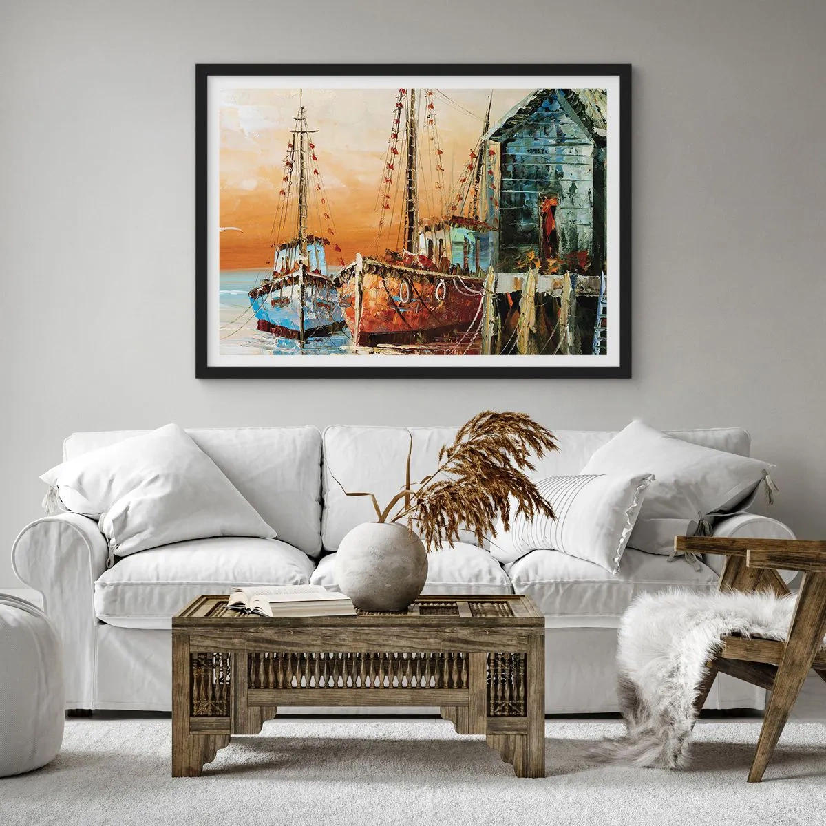 Poster in een zwarte lijst - Een vreedzame terugkeer - 100x70 cm