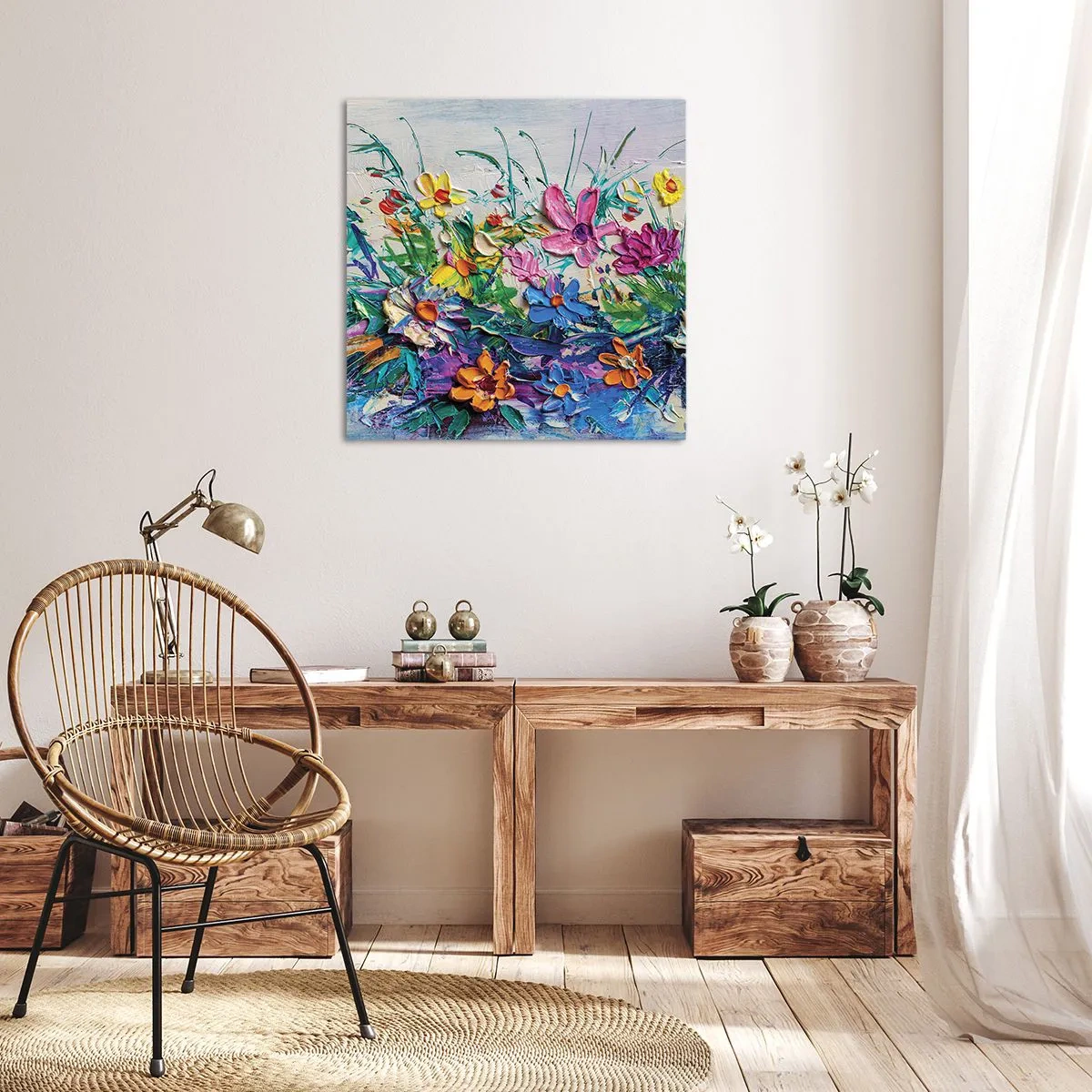 Schilderen op canvas - Helemaal geen stilleven - 50x50 cm