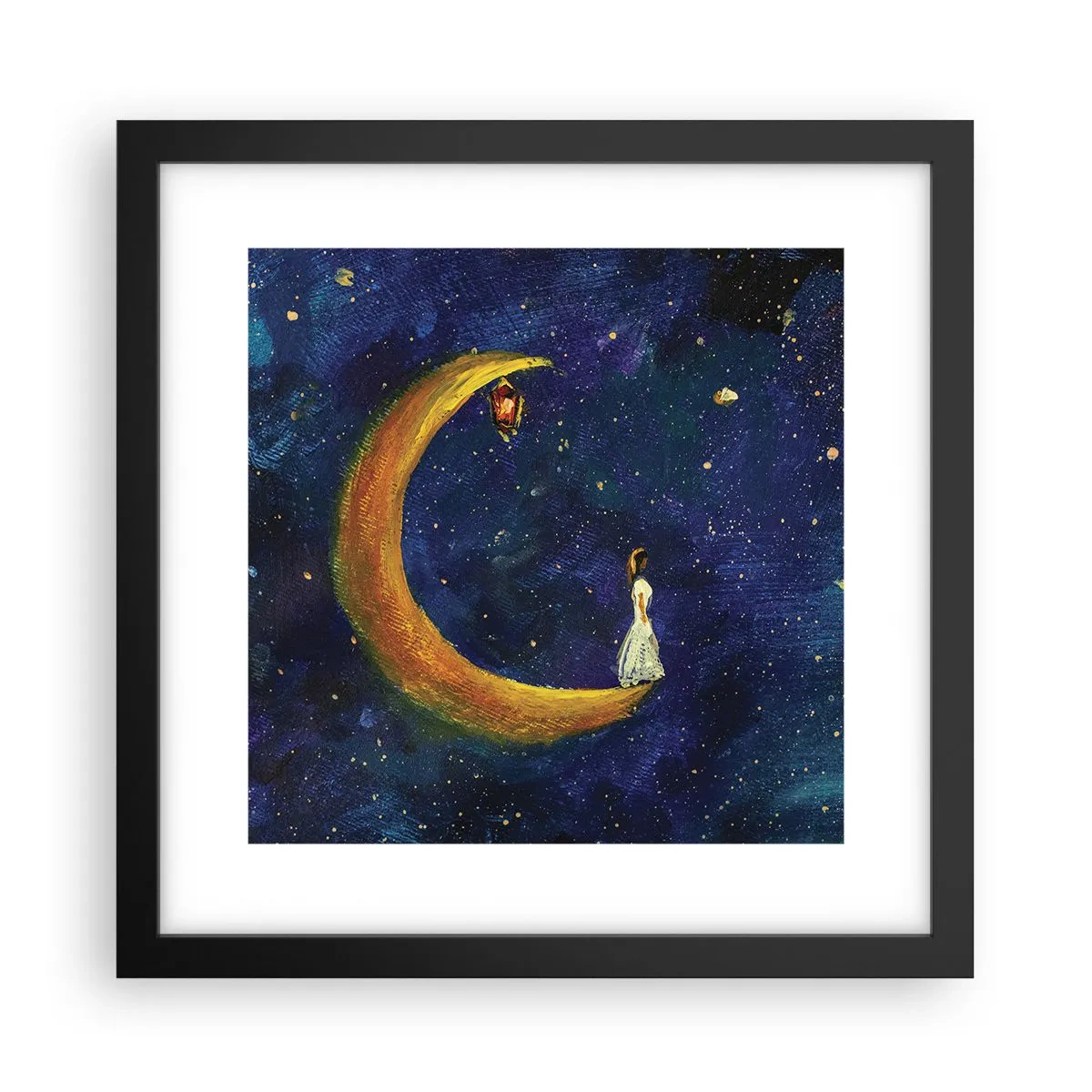 Poster in een zwarte lijst - De roep van de wereld - 30x30 cm