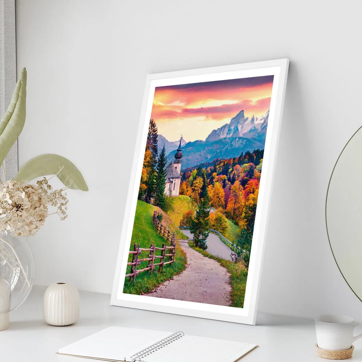 Poster in een witte lijst - Landschap zoals geschilderd - 30x40 cm