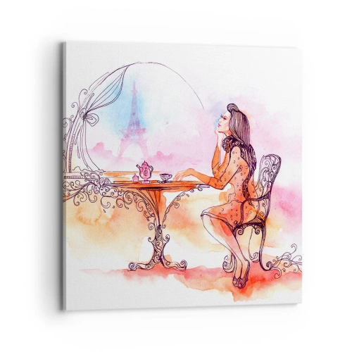 Schilderen op canvas - Parijse chic - 70x70 cm