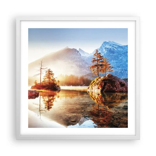Poster in een witte lijst - De natuur in een nieuw licht - 50x50 cm