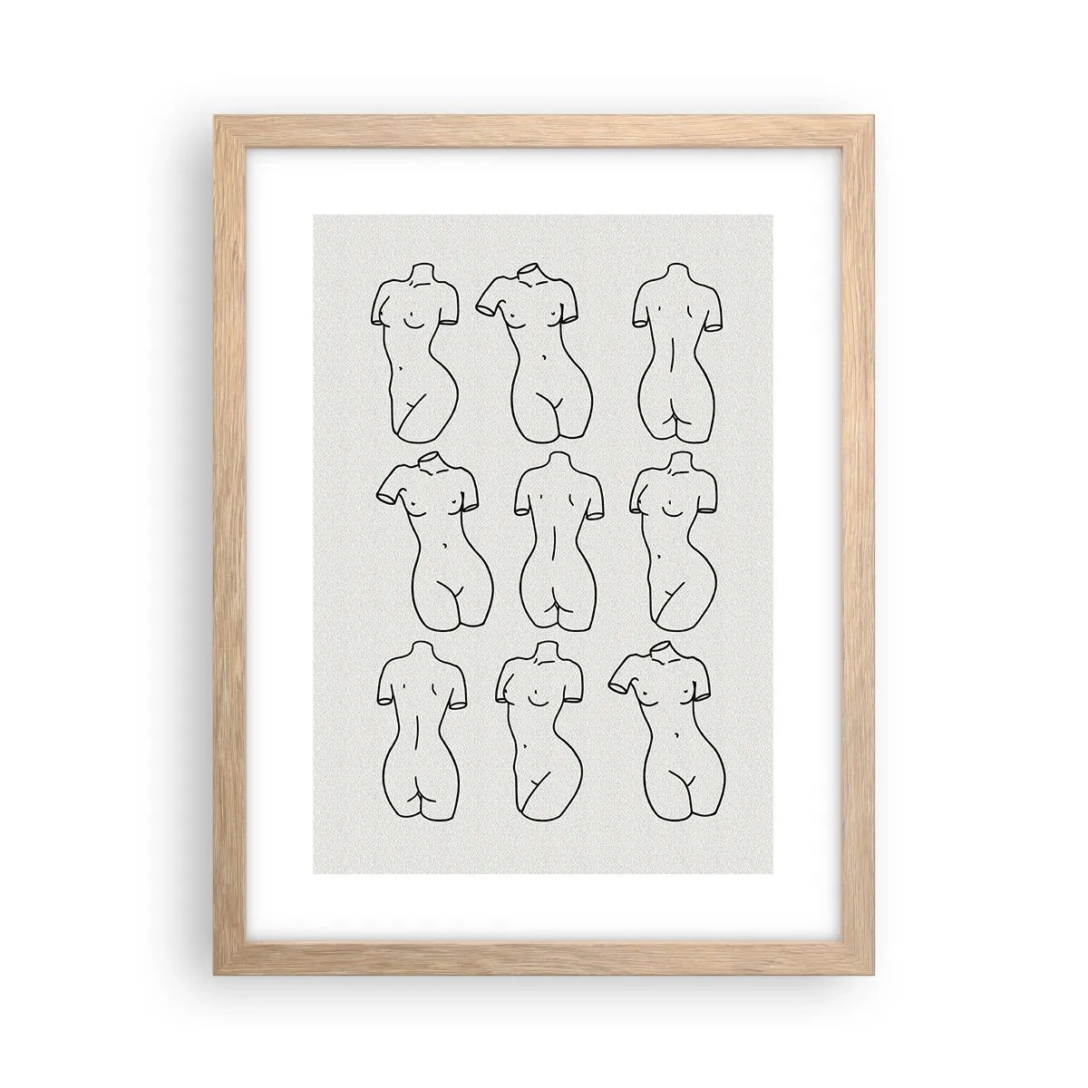 Een poster in een licht eiken lijst - Alleen Venus - 30x40 cm