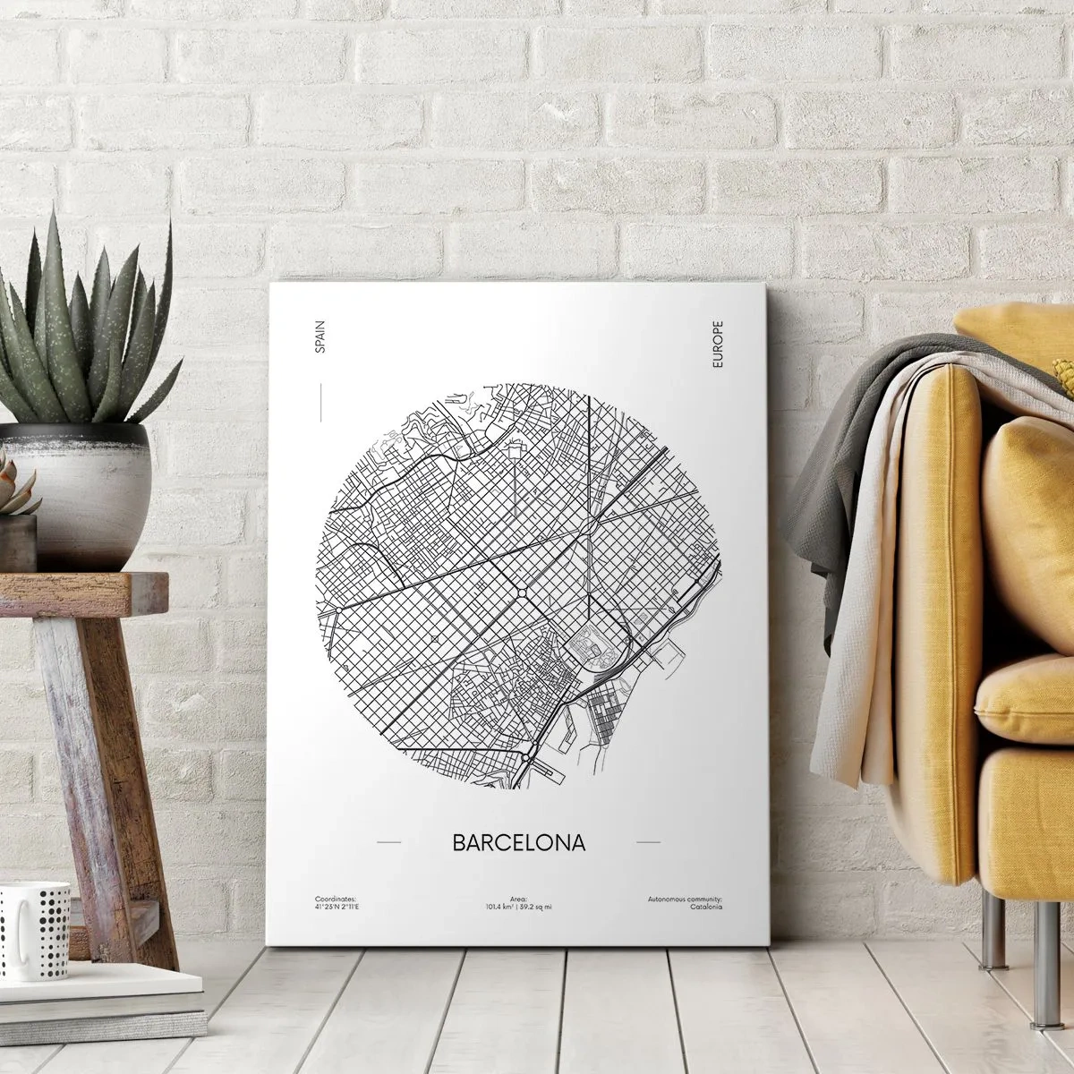 Schilderen op canvas - Anatomie van Barcelona - 65x120 cm