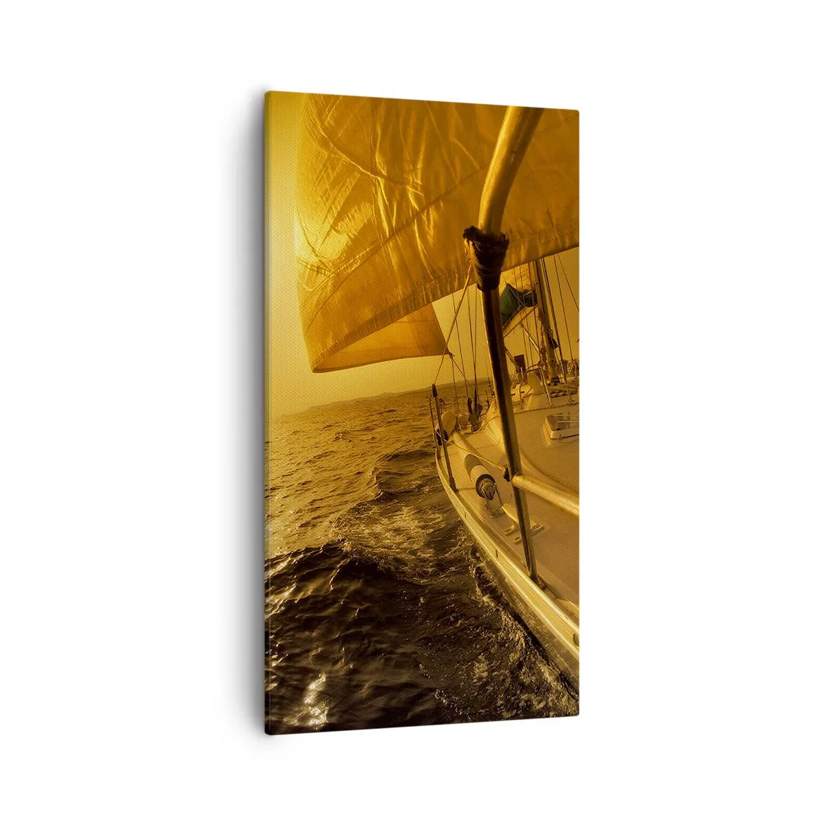 Schilderen op canvas - Een gouden avond na een kleurrijke dag - 55x100 cm