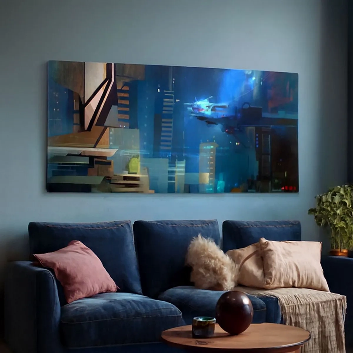 Schilderen op canvas - In de nabije toekomst - 100x40 cm