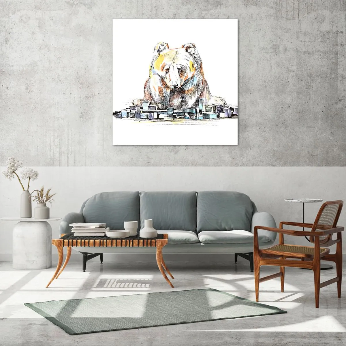 Schilderen op glas - Hoe kun je zo leven? - 70x70 cm