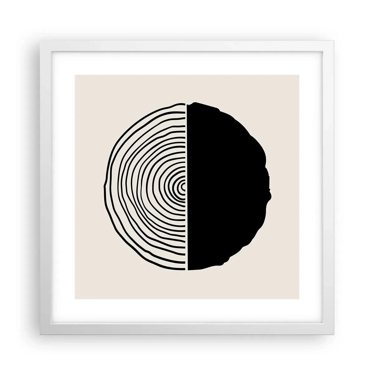 Poster in een witte lijst - Half om half - 40x40 cm