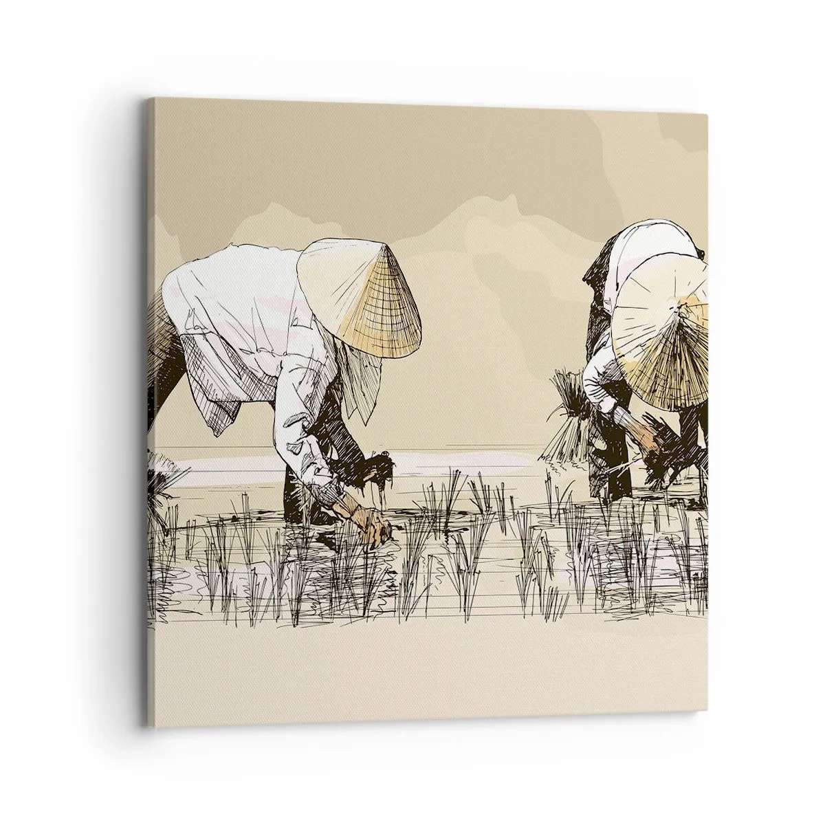 Schilderen op canvas - Succesvolle oogst - 70x70 cm