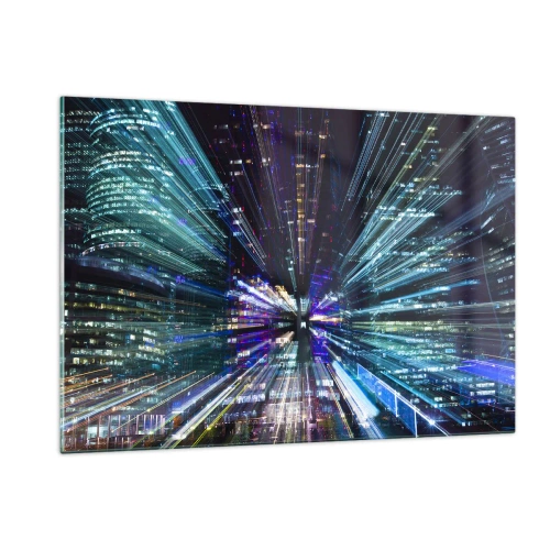 Schilderen op glas - Overgang naar hyperspace - 120x80 cm