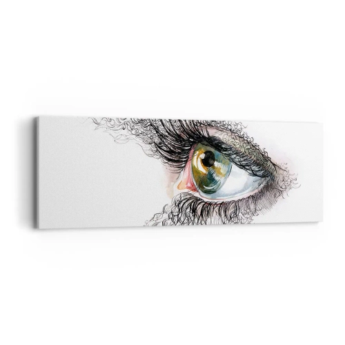 Schilderen op canvas - Kijk recht in de ziel - 90x30 cm