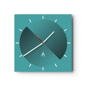 Wandklok - Klok - Cirkel – een geometrische variatie - 30x30 cm