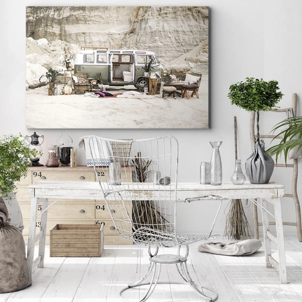 Schilderen op canvas - Er is de tijd om aan de reis te beginnen - 120x80 cm