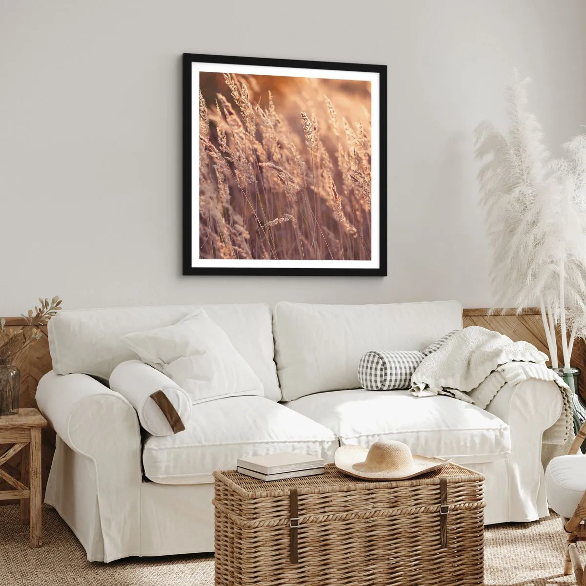 Poster in een zwarte lijst - Klaar om de herfst te verwelkomen - 60x60 cm