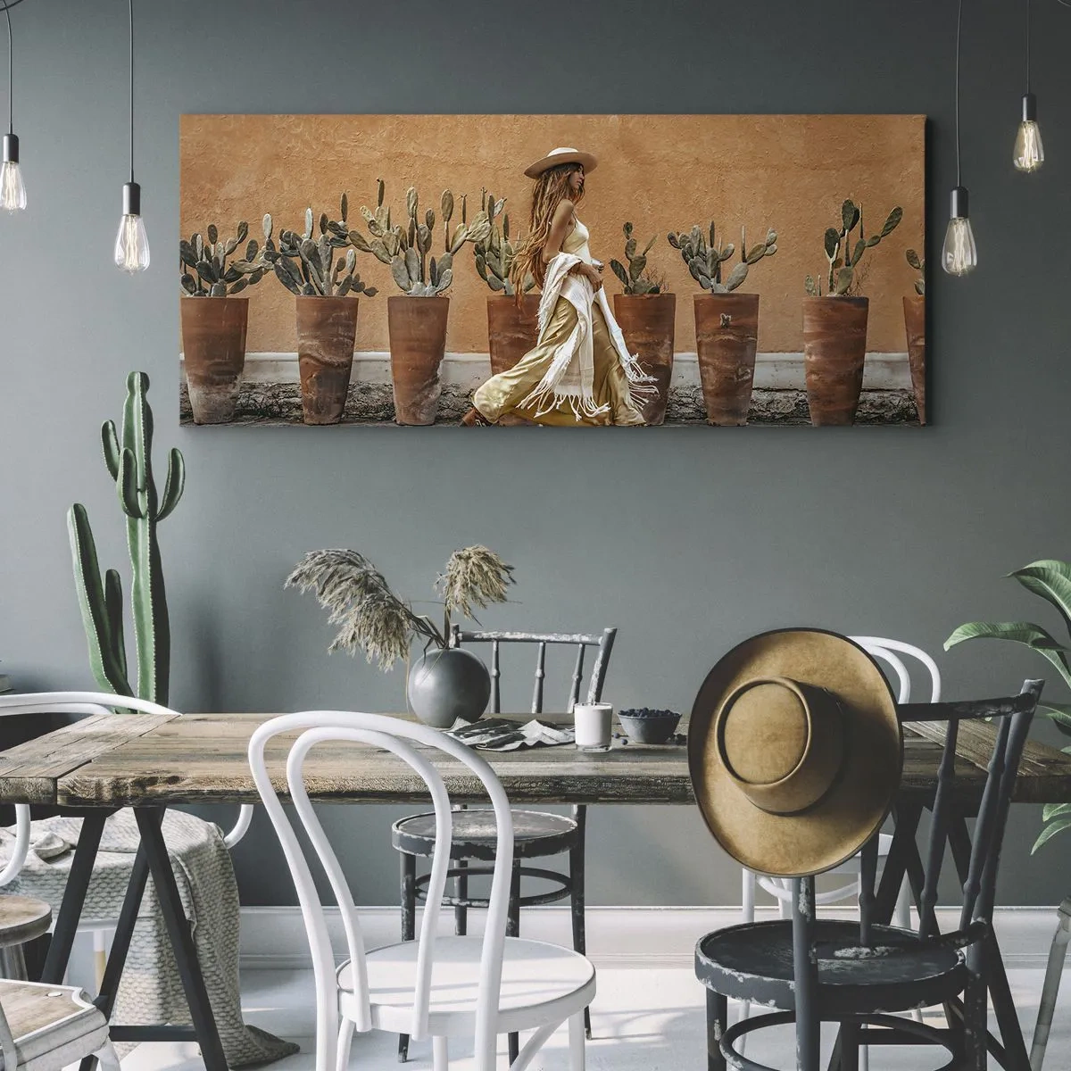 Schilderen op canvas - Hippie-stijl - 120x50 cm