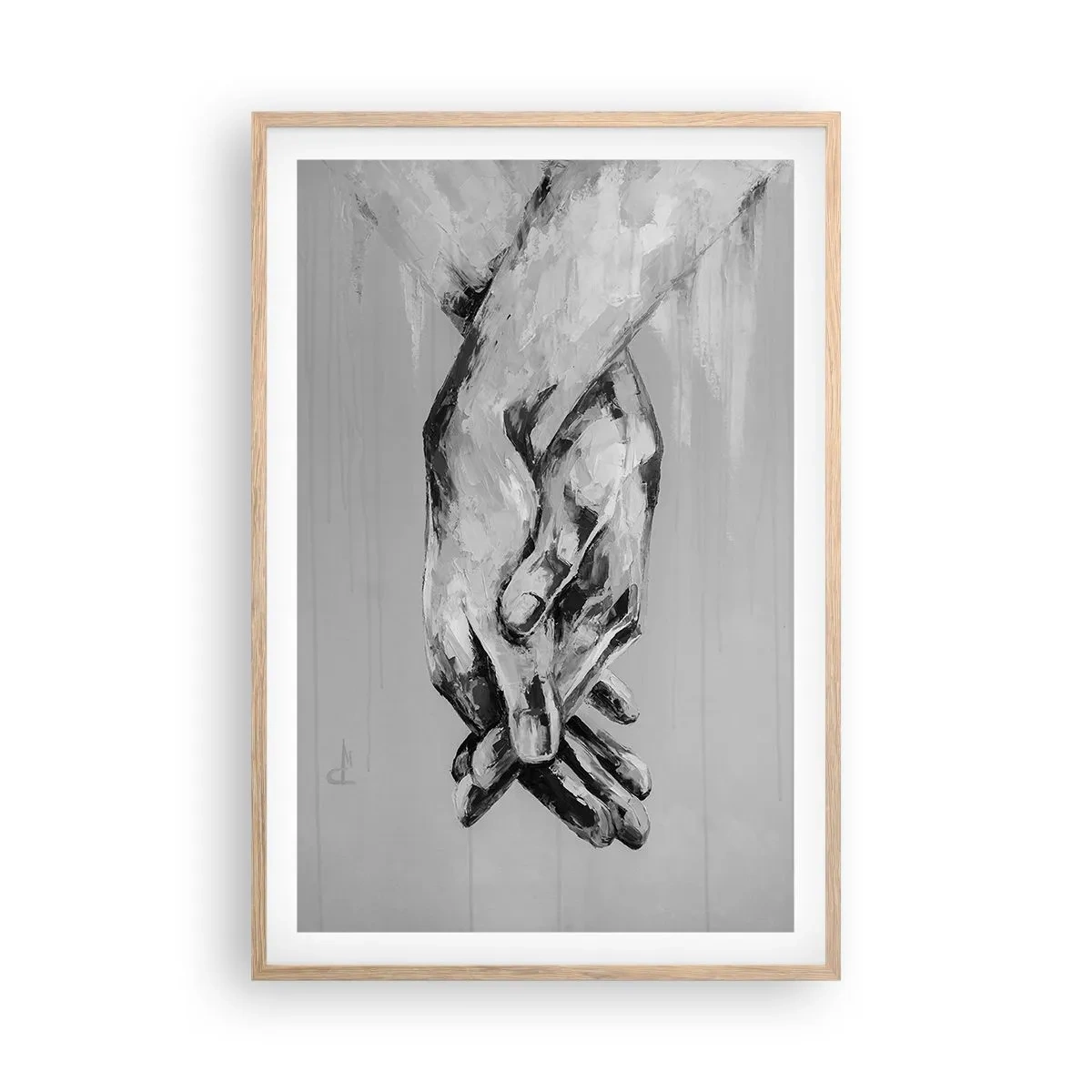 Een poster in een licht eiken lijst - Begin… - 61x91 cm