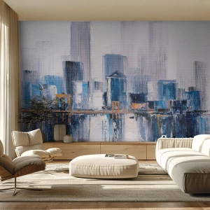 Fotobehang Premium Sand - New Yorkse impressie - Gebouwen, Deel, Schilderen - 200x140 cm
