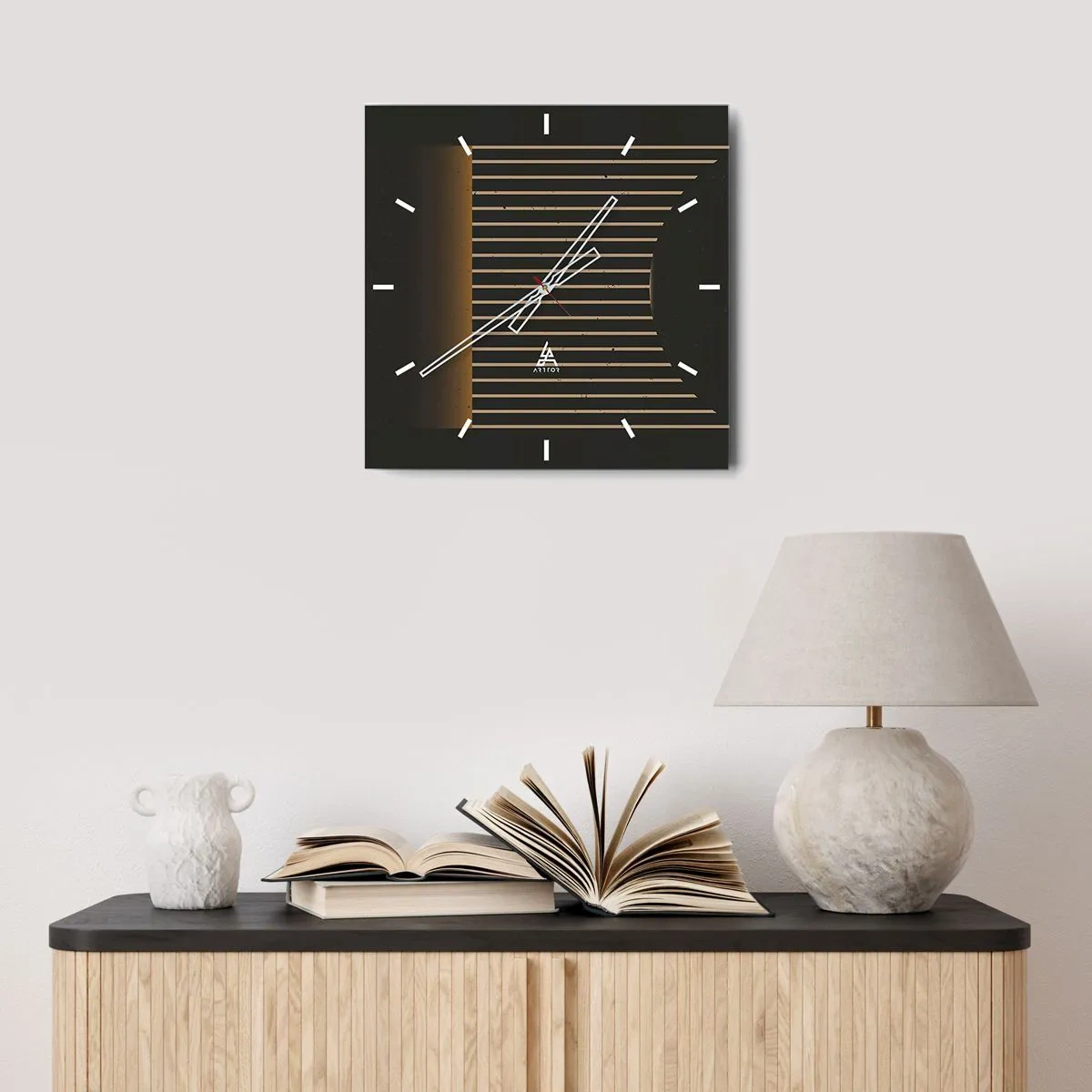 Wandklok - Klok - Verken de duisternis - 40x40 cm