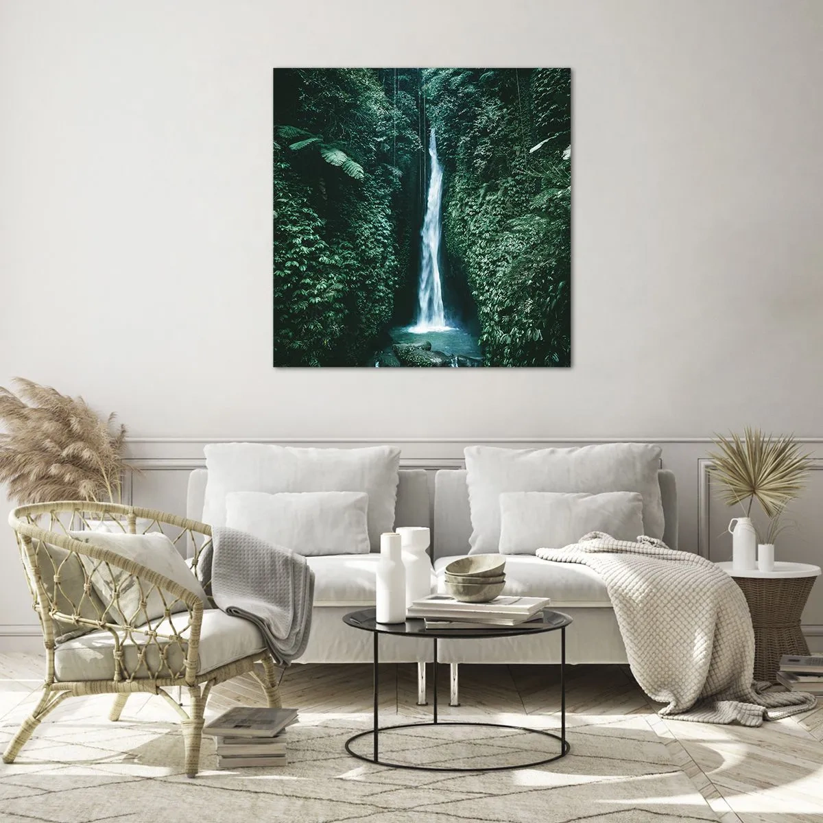 Schilderen op glas - Tropische spa - 70x70 cm