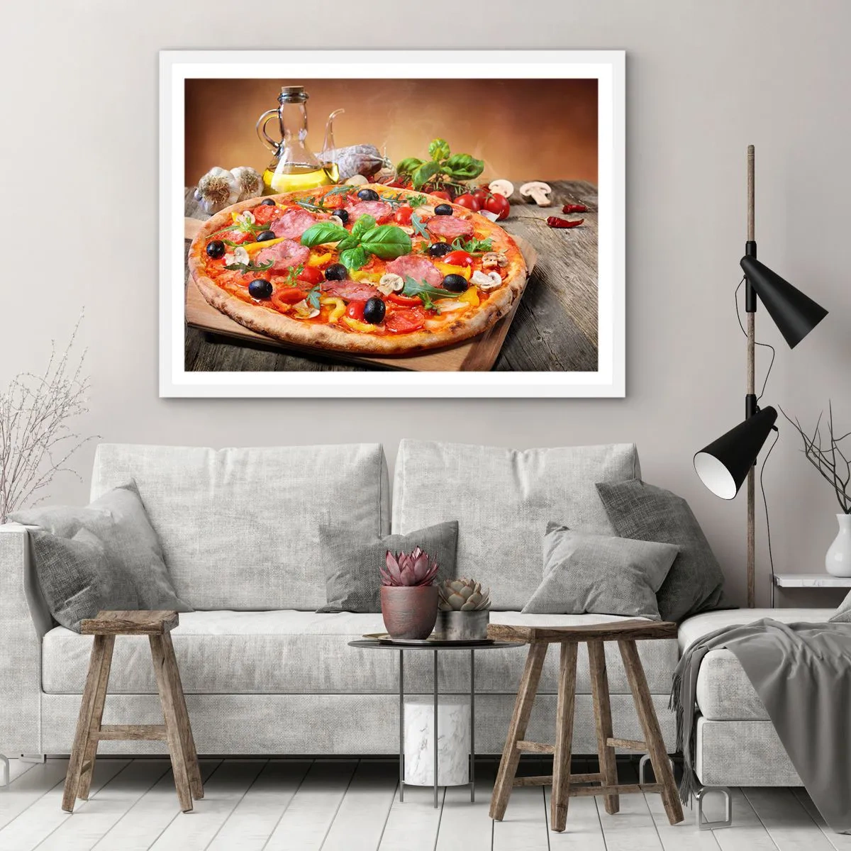 Poster in een witte lijst - Met echte Italiaanse smaak - 40x30 cm