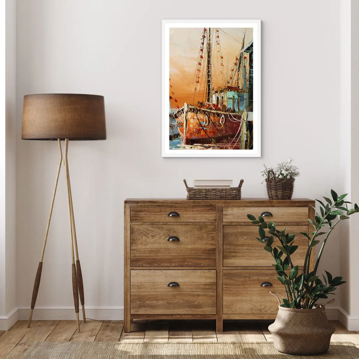 Poster in een witte lijst - Een vreedzame terugkeer - 70x100 cm