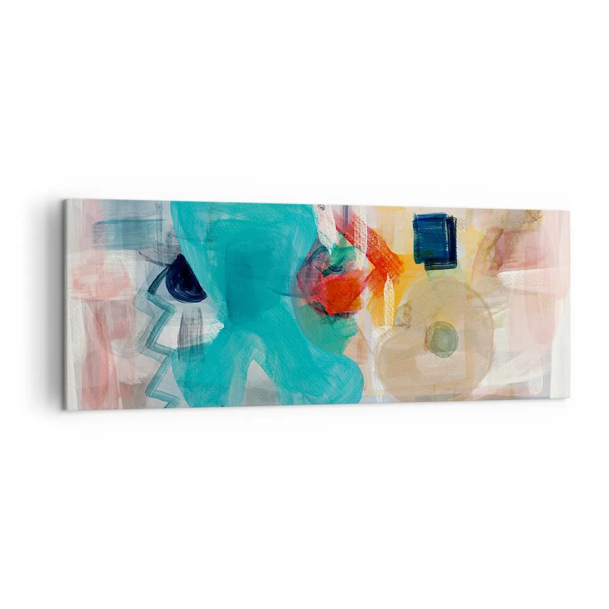 Schilderen op canvas - Kleurrijk spel - 140x50 cm