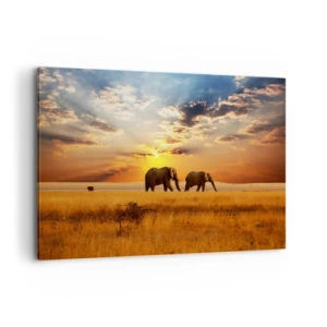 Schilderen op canvas - Familie wandeling - 120x80 cm
