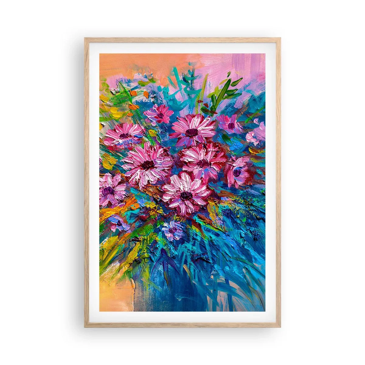 Een poster in een licht eiken lijst - Levensenergie - 61x91 cm