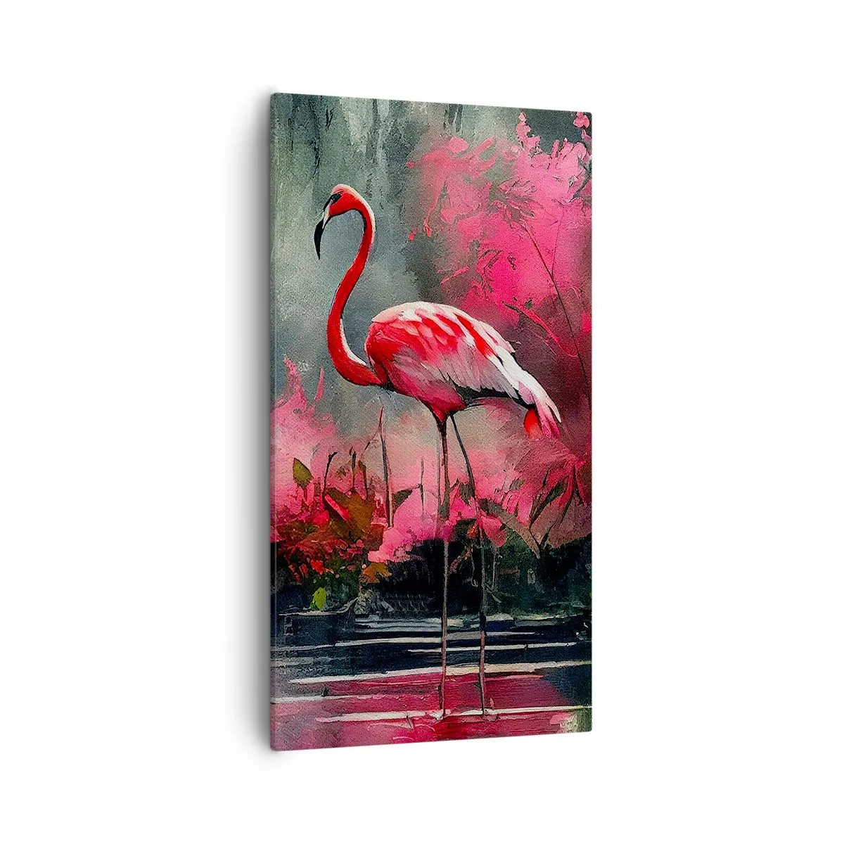 Schilderen op canvas - Een les in natuurlijke gratie - 55x100 cm